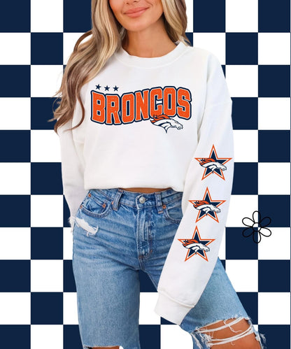 ‘Broncos’ Star Sleeves ⭐️ Completed Tee