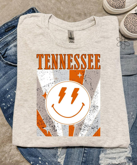 ‘Tennessee’ Lightning Smiley DTF Transfer Only