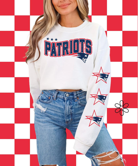 ‘Patriots’ Star Sleeves ⭐️ Completed Tee