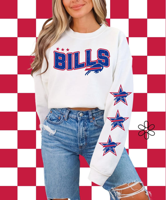 ‘Bills’ Star Sleeves ⭐️ DTF Transfer