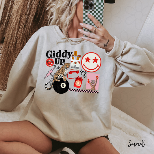 Giddy UP ( Black Design )  DTF Transfer