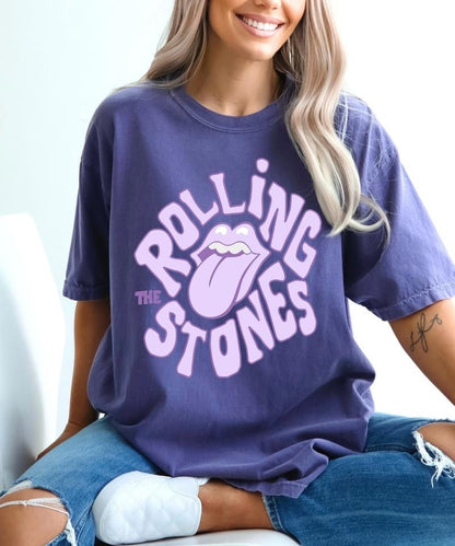 Pink | Black | Green | Purple | Tan ‘Rolling Stones’ Completed Tee