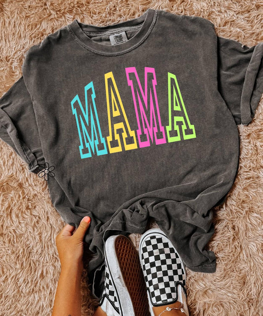 Neon ‘Mama’ Completed Tee