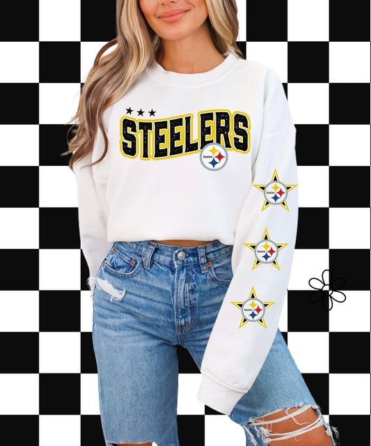 ‘Steelers’ Star Sleeves ⭐️ Completed Tee