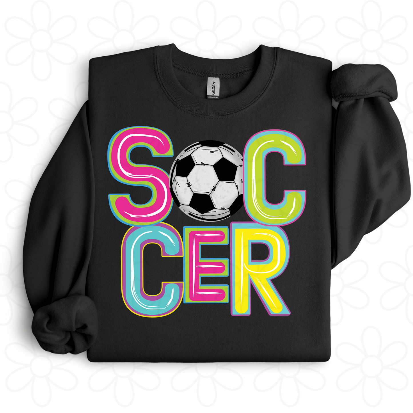 Custom Colorful Soccer DTF Transfer