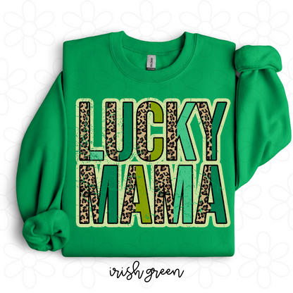 Lucky MaMa Green & Leopard Completed Tee