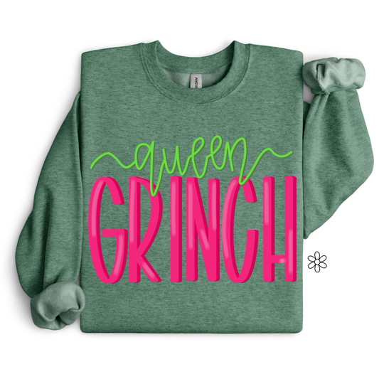 Queen Grinch DTF Transfer Only