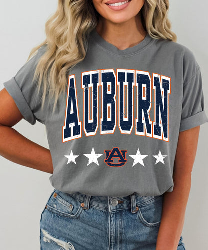 Vintage Auburn Completed Tee