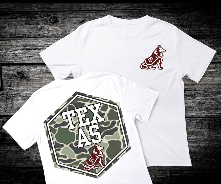 Front & Back Camo ‘Texas’ 🏈 DTF Transfer Only