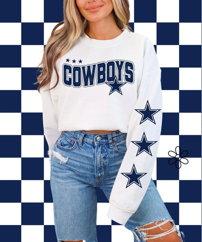 ‘Cowboys’ Star Sleeves ⭐️ Completed Tee