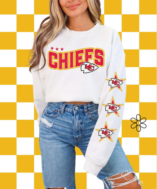 ’Chiefs’ Star Sleeves ⭐️ DTF Transfer