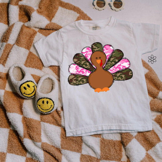 Pink Camo Turkey Completed Tee