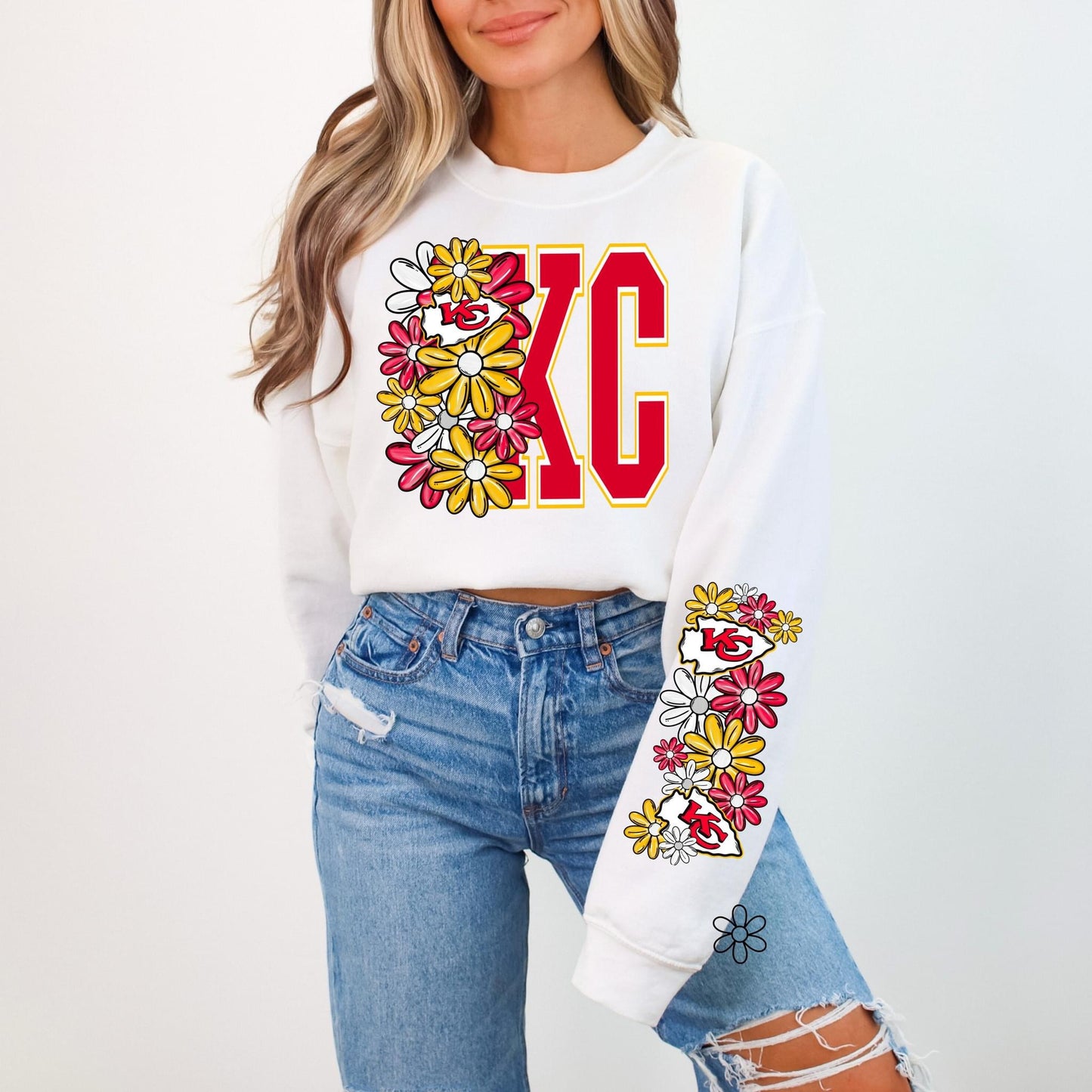 KC Chiefs Floral Completed Tee