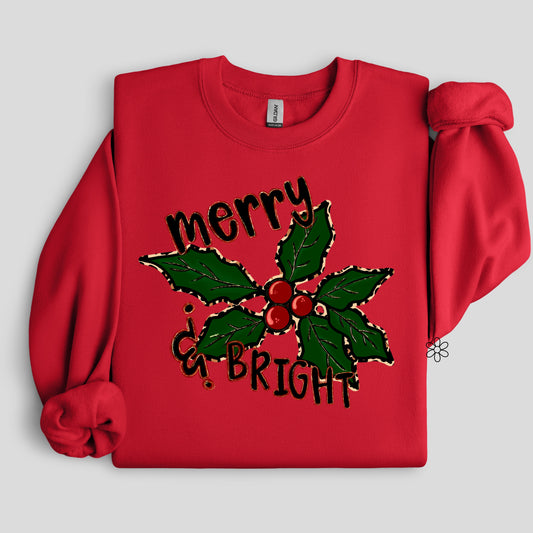 Merry & Bright Mistletoe DTF Transfer Only