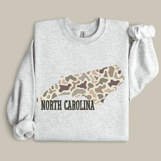 Camo North Carolina Completed Tee