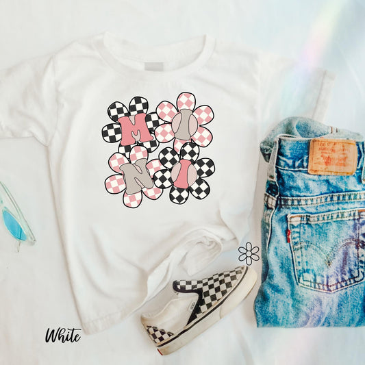 Checkered Daisy Mini Completed Tee