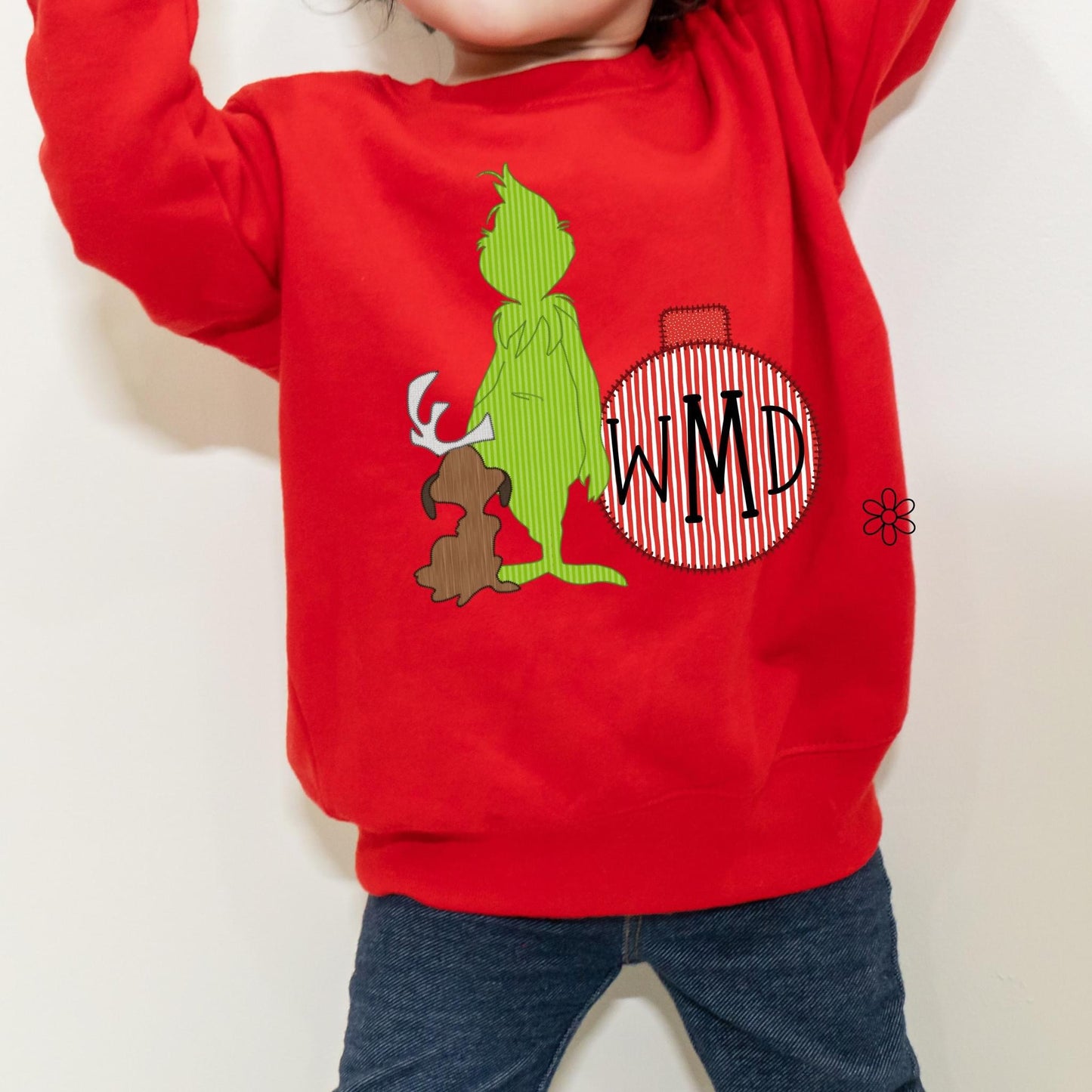 Grinch Character Monogram Adult Completed Tee