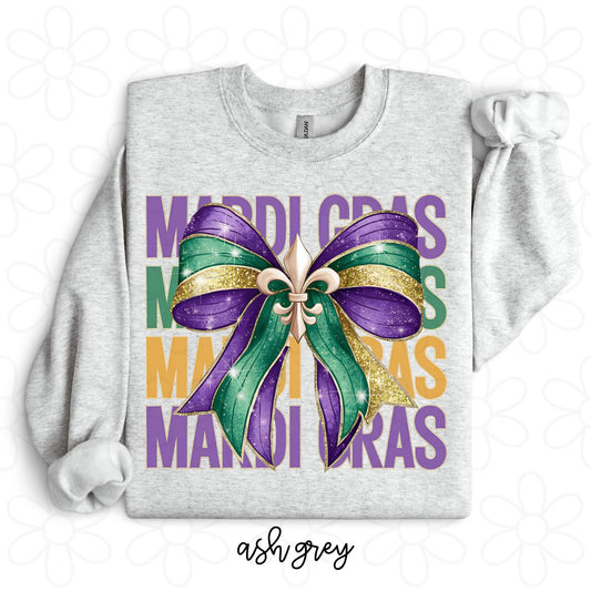 Mardi Gras Coquette Completed Tee