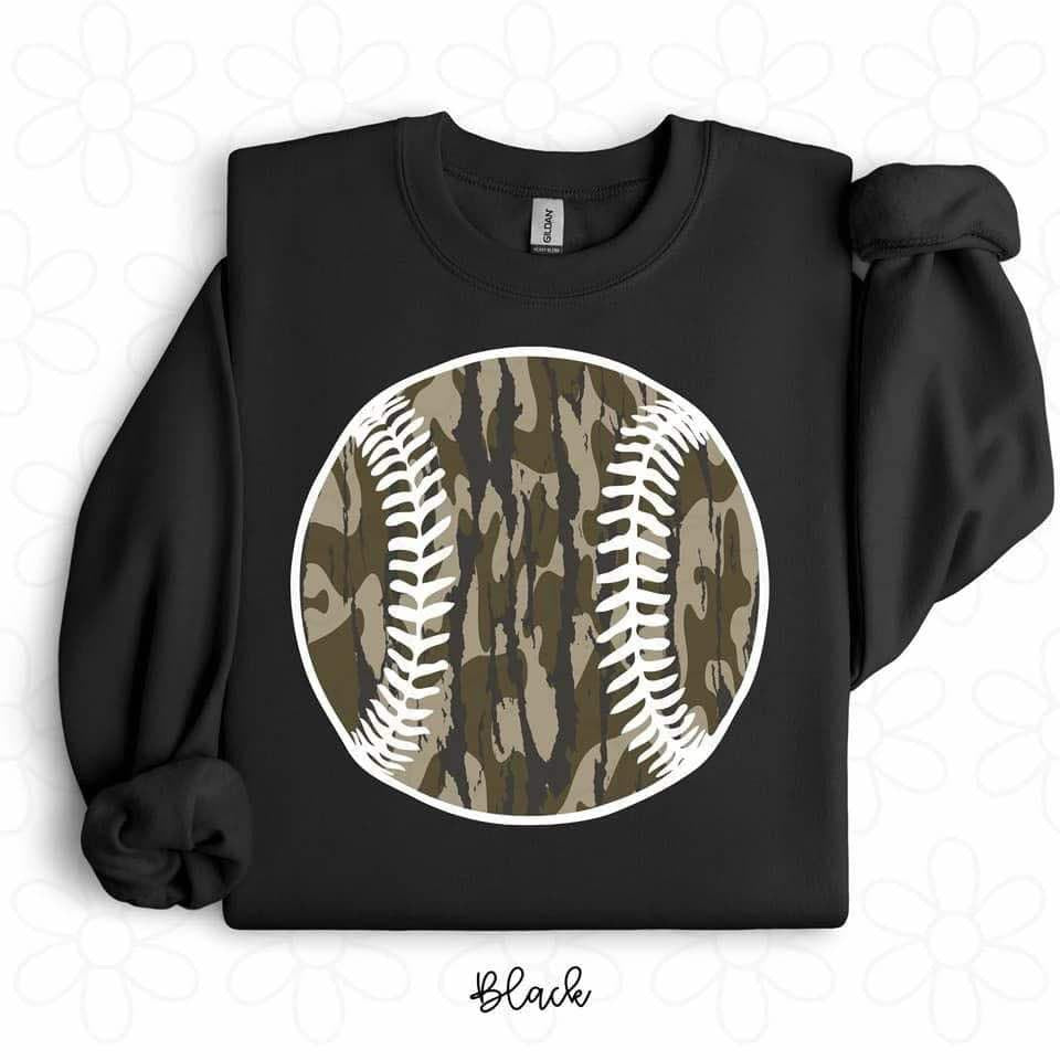 Camo Baseball Kids Completed Tee