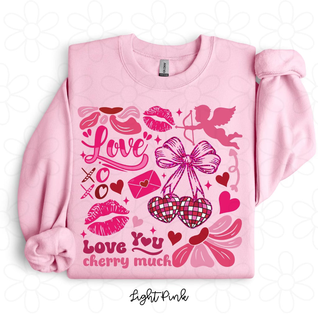 Love You Cherry Much Coquette Completed Tee