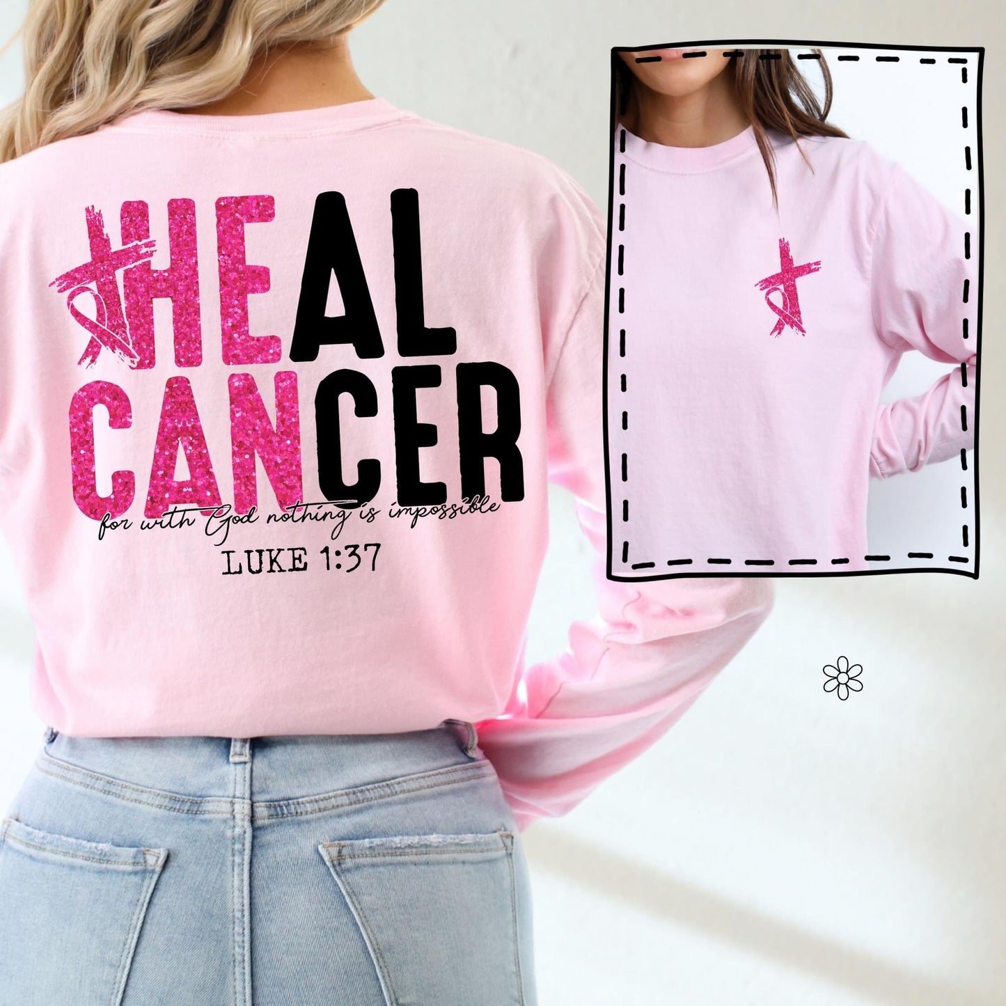 Heal Cancer Front & Back DTF Transfer Only