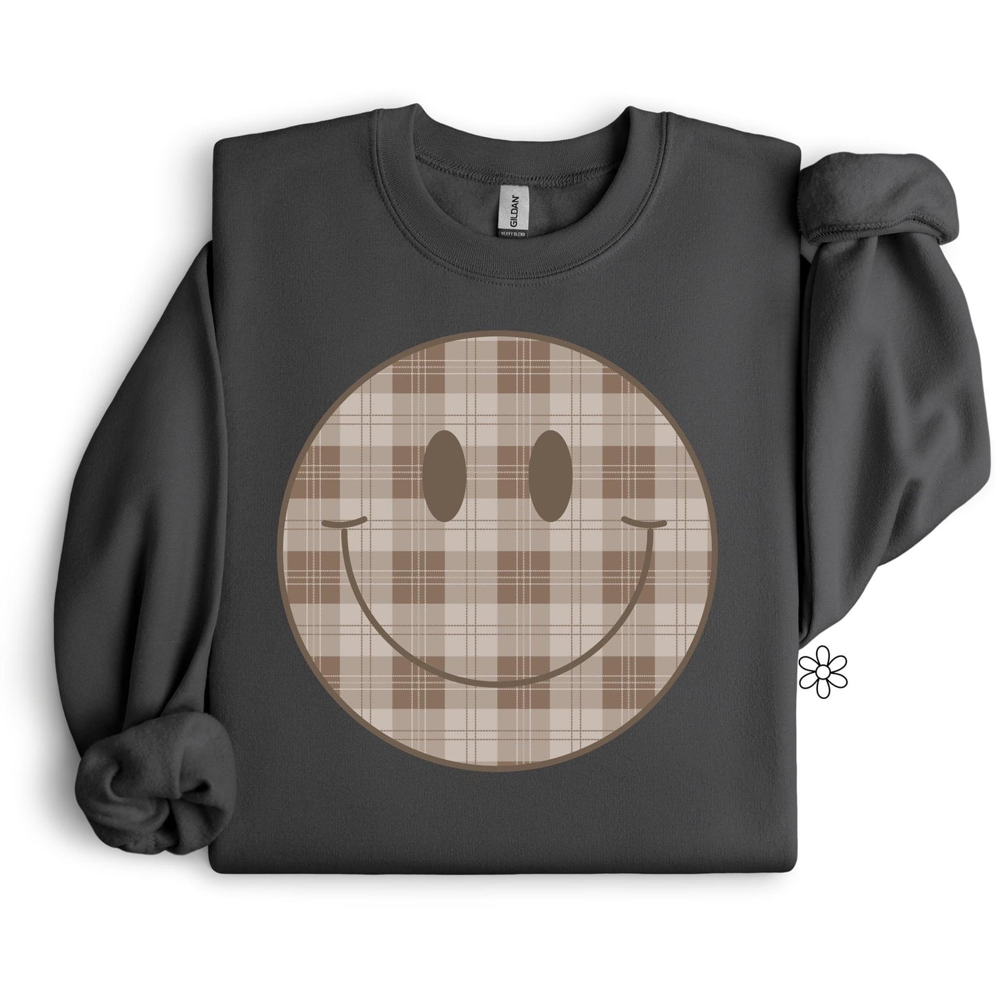 Plaid Smiley Completed Tee