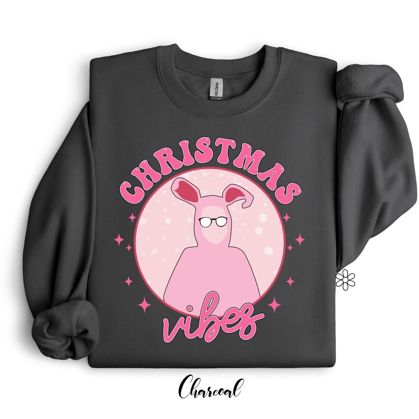 Pink Christmas Vibes Completed Tee