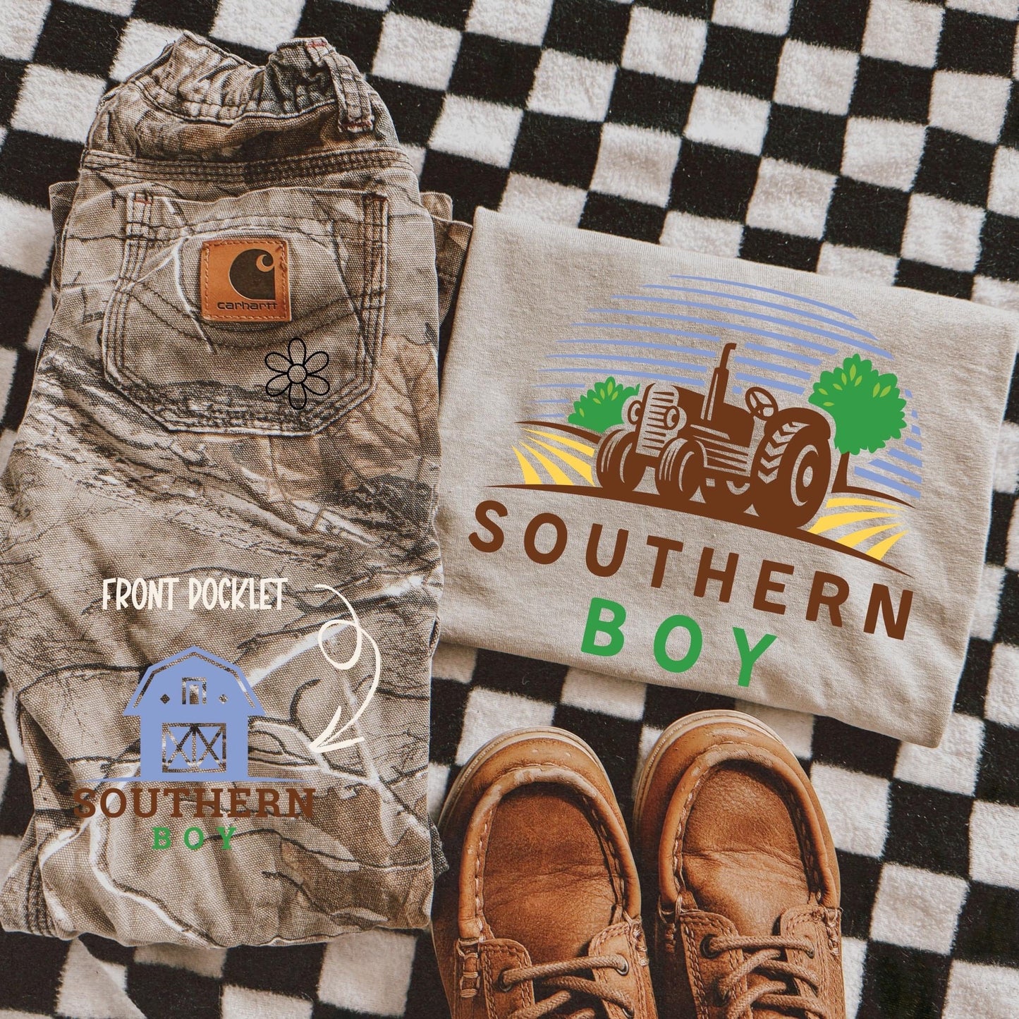 Southern Boy Front & Back Completed Tee