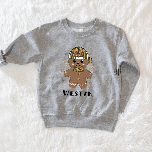 Custom Name Boy Gingerbread Kids Completed Tee