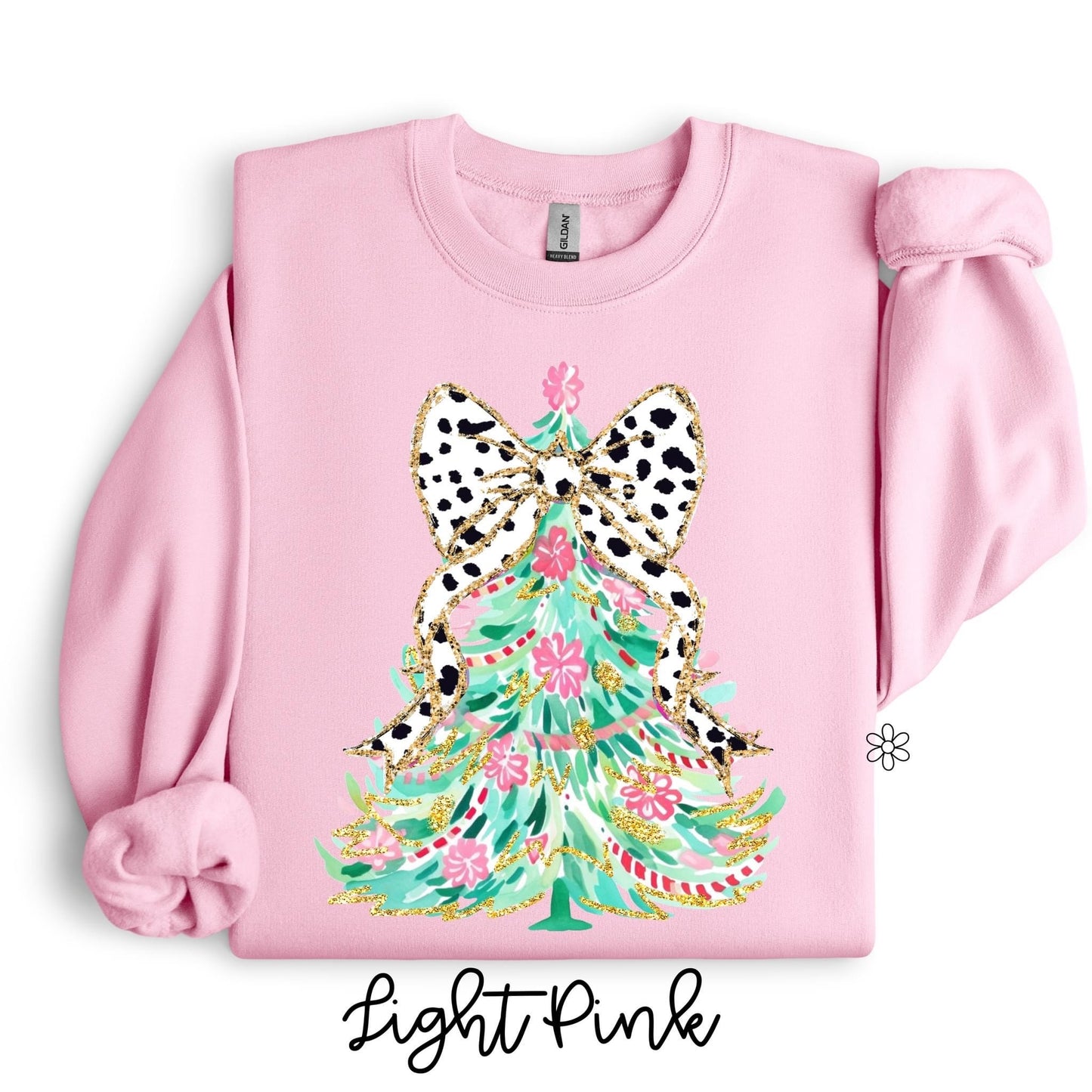 Coquette Colorful Glitter Tree Kids Completed Tee