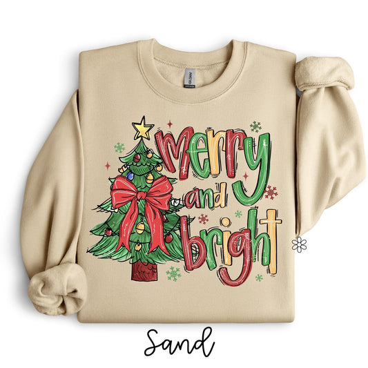 Merry & Bright Tree Kids Completed Tee