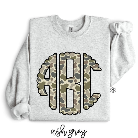 Custom Duck Camo Monogram DTF Transfer