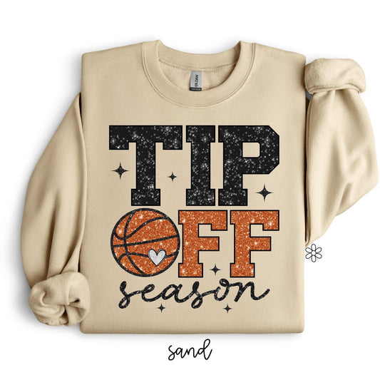 Glitter Basketball Tip Off Season DTF Transfer