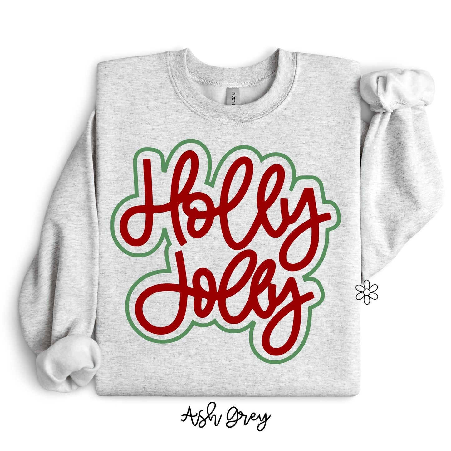 Red & Green Holly Jolly DTF Transfer