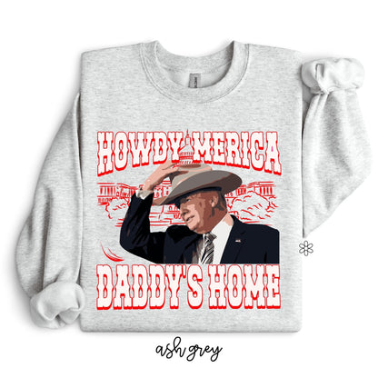 Trump Red Howdy Merica Completed Tee