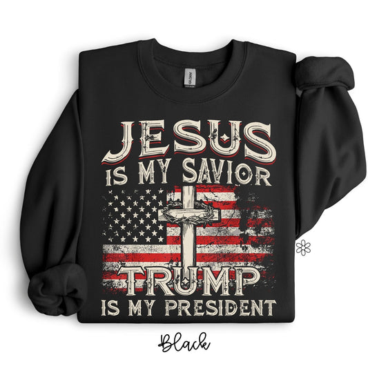 Jesus Is My Savior Trump Is My President DTF Transfer