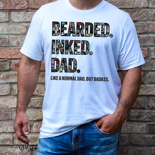 Bearded Inked Dad DTF Transfer