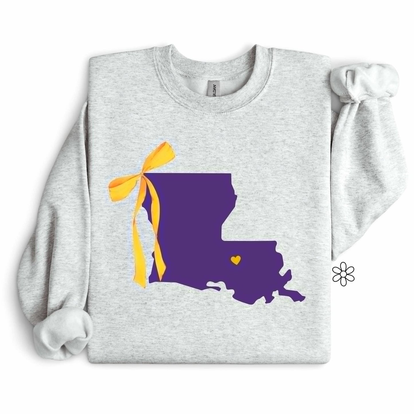 Purple & Yellow Louisiana State DTF Transfer