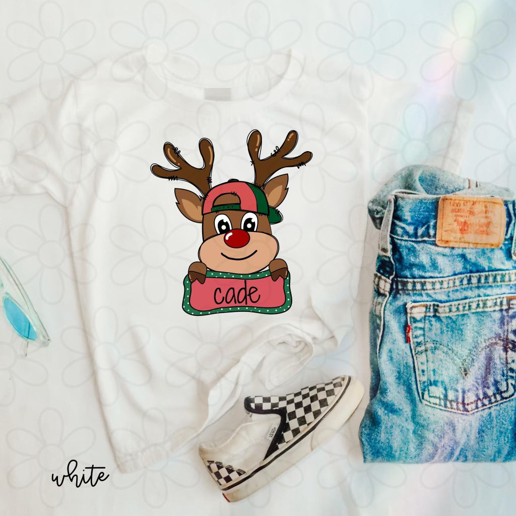 Custom Boys Rudolph Kids Completed Tee