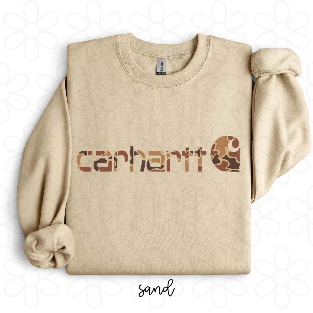 Brown Camo Carhartt DTF Transfer