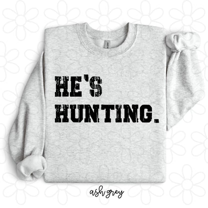 Black He's Hunting Completed Tee