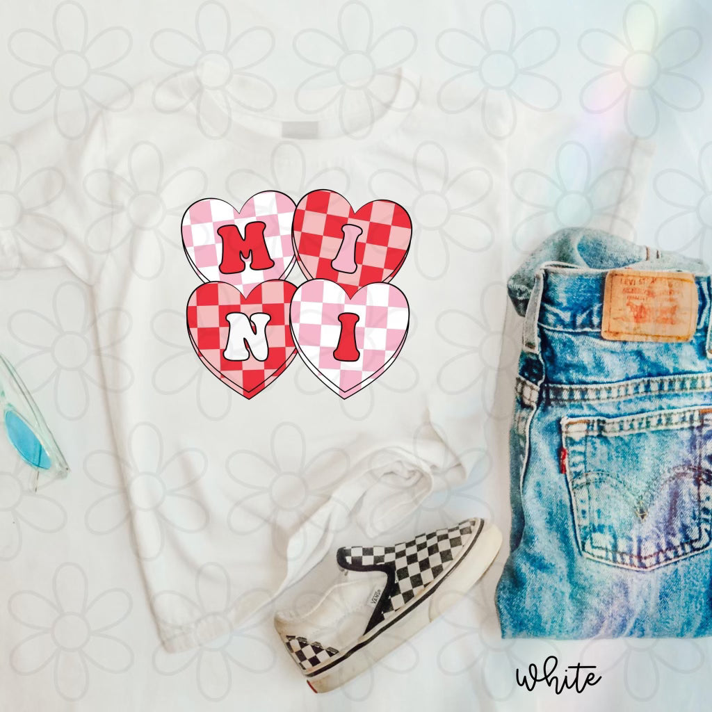 Checker Mini Heart Kids Completed Tee