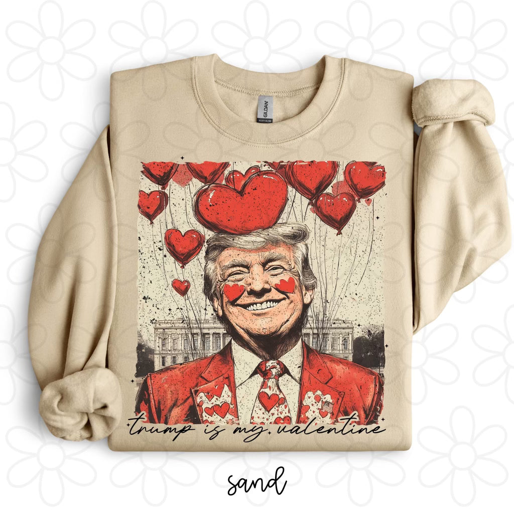 Trump Is My Valentine Kids Completed Tee