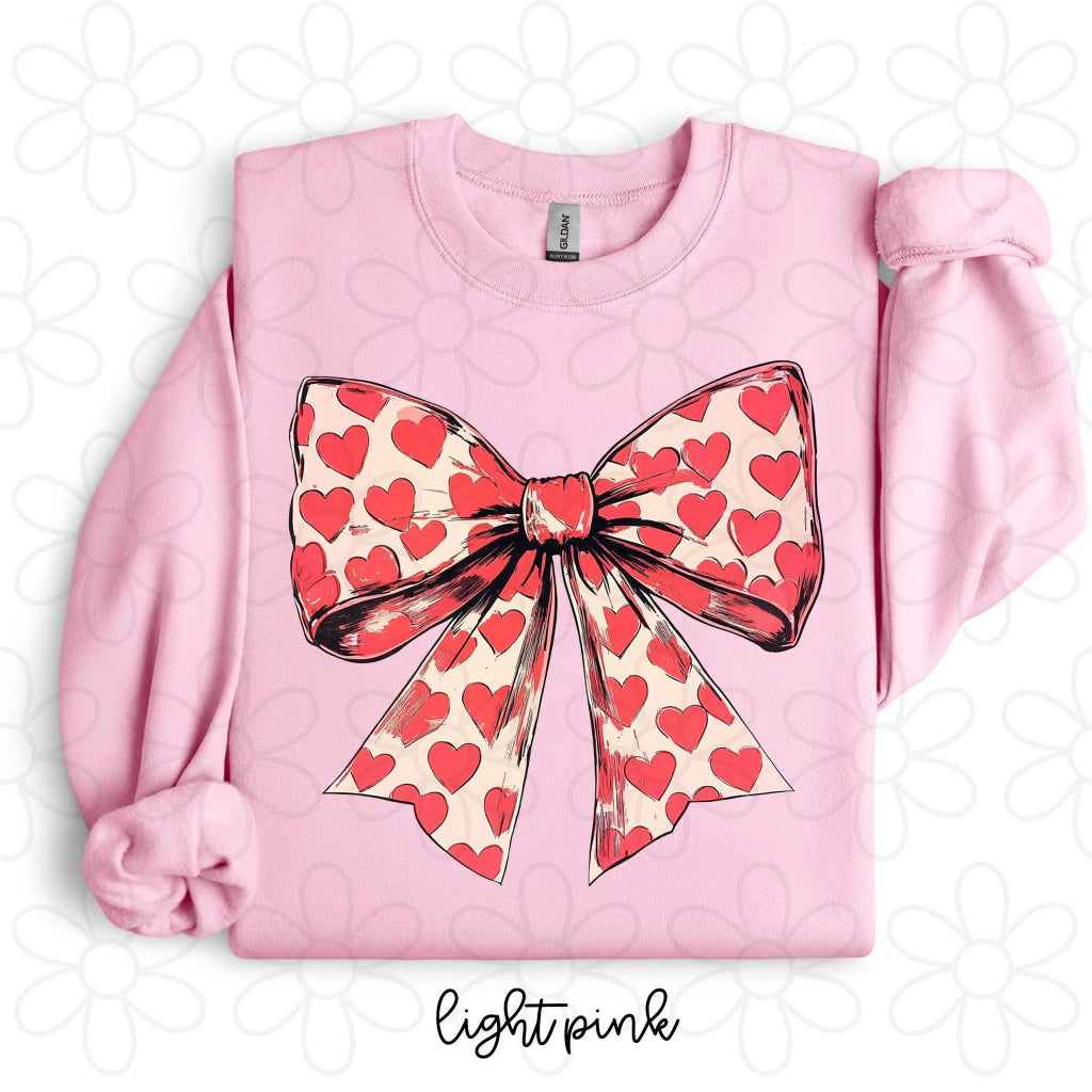 Red Heart Coquette Bow DTF Transfer