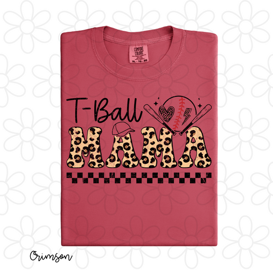 Leopard T-Ball Mama Completed Tee