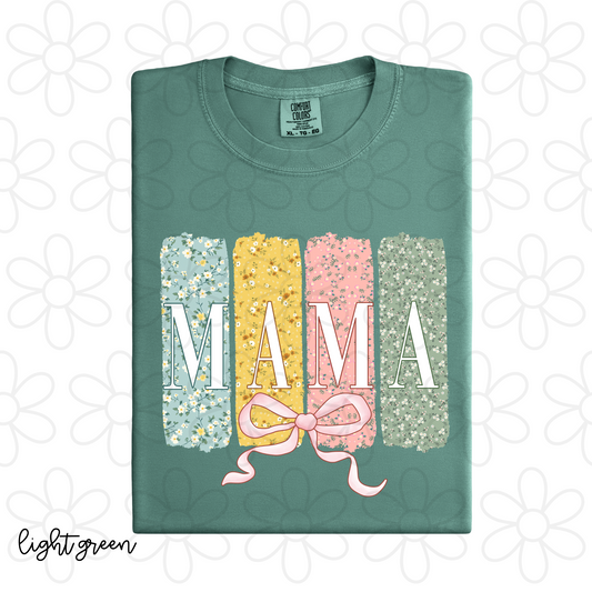 Floral Coquette Mama Completed Tee