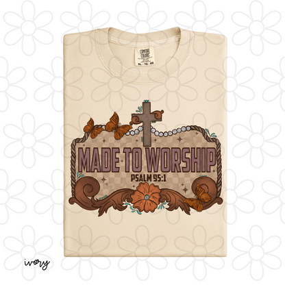 Western Made To Worship Completed Tee