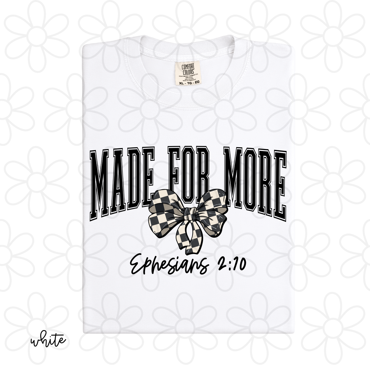 Made For More Check Bow Kids Completed Tee