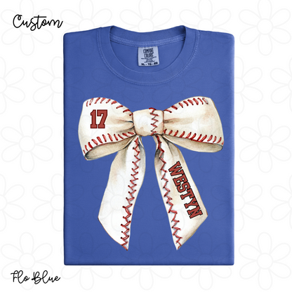 Custom Baseball Coquette Kids Completed Tee