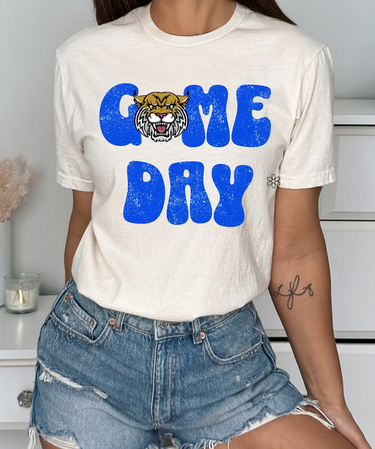 Blue Bobcats 'Game Day' Completed Tee